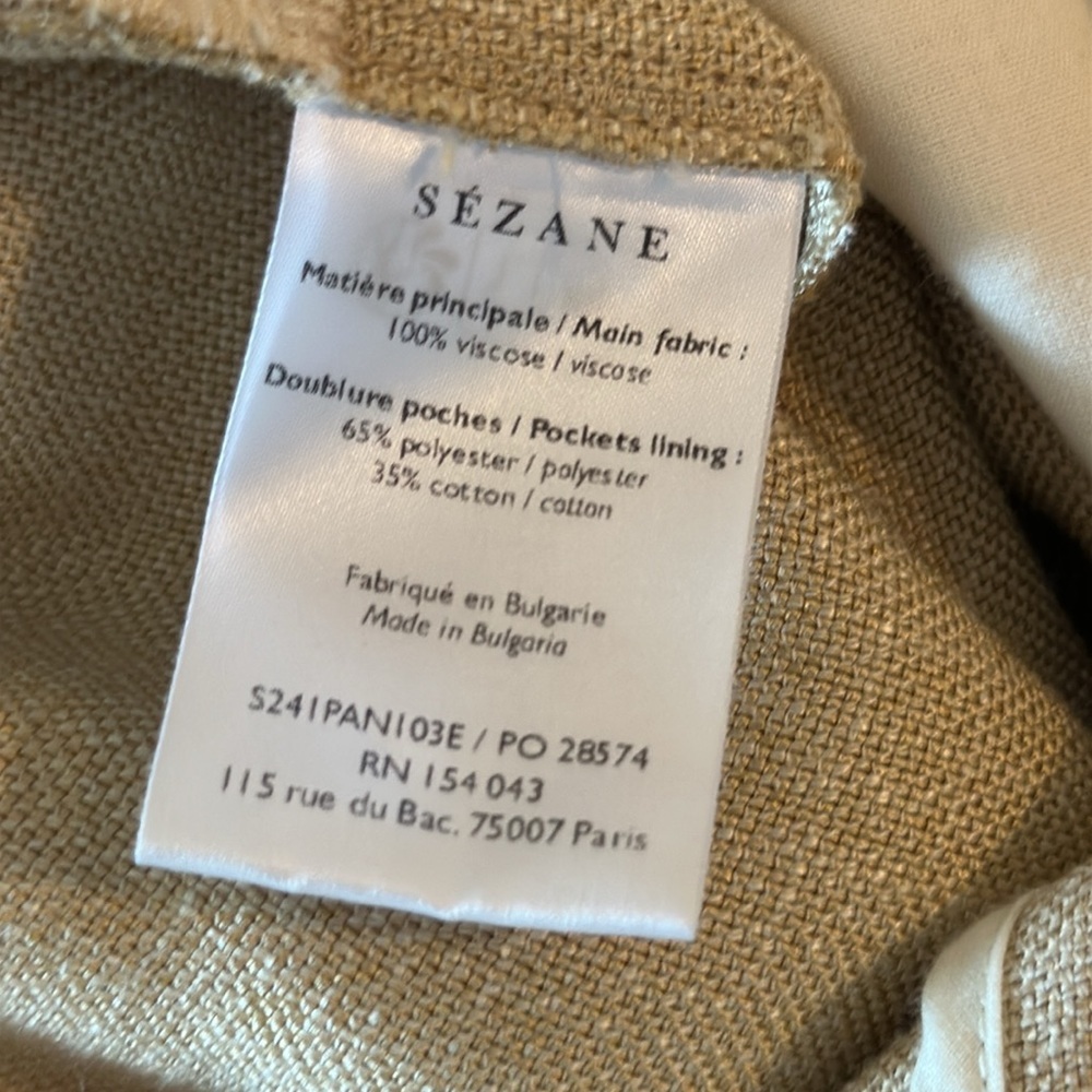 🌺 Sézane 🌺 EUC GIOVANNI TROUSERS LIGHT BEIGE SIZE 34/US2 - Picture 14 of 17